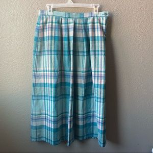 Vintage Pendleton 100 % Wool Plaid Skirt | Size 12